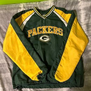 VINTAGE GB Packers Crewneck Windbreaker